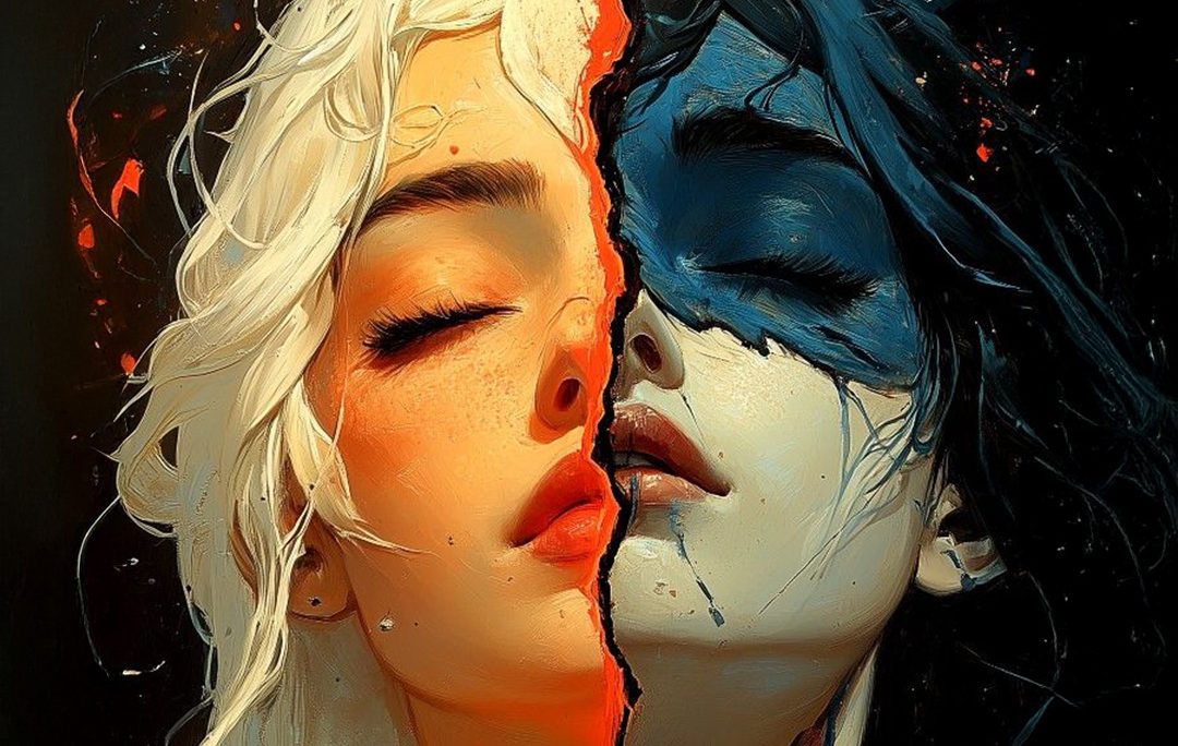 Unveiling Dual Countenance: A Portrait of Contrast