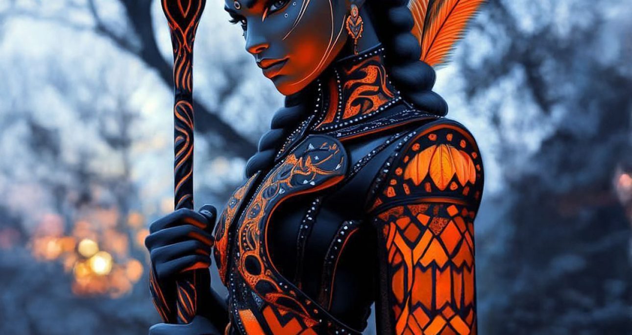 Ember Sentinel: Mystical Warrior Glow