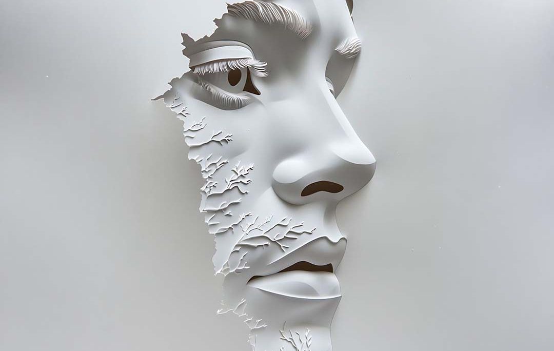 Vascular Serenity: Ethereal Paper Sculpture